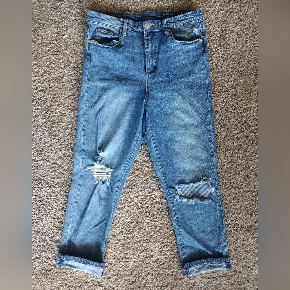 Blank NYC Distressed Ripped Ankle Jeans Size 31